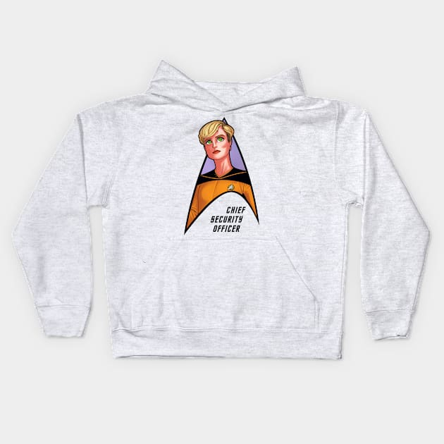 She's dead, Jean Luc Kids Hoodie by DB_MP1138